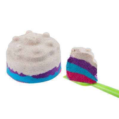 Set nisip kinetic Genio Kids 1kg cu forme de modelat