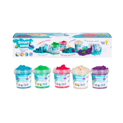 Set nisip kinetic Genio Kids 5 culori 750 g Set nisip kinetic Genio Kids 5 culori 750 g