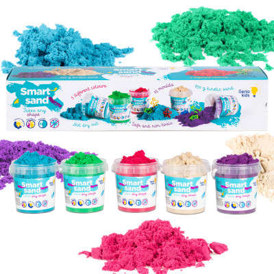 Set nisip kinetic Genio Kids 5 culori 750 g Set nisip kinetic Genio Kids 5 culori 750 g