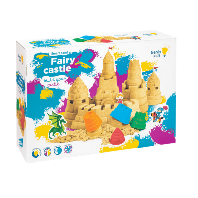 Set nisip kinetic Genio Kids castel din basme, 1 kg