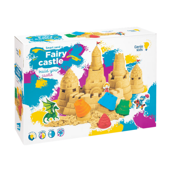 Set nisip kinetic Genio Kids castel din basme, 1 kg