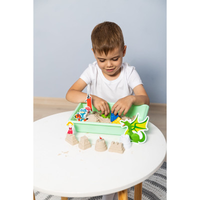 Set nisip kinetic Genio Kids castel din basme, 1 kg