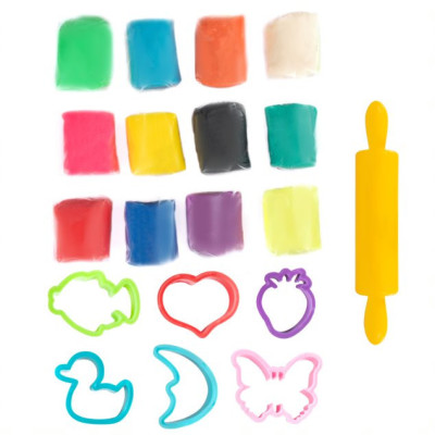 Set plastelina Genio Kids 12 culori si 7 accesorii, 650 gr Set plastelina Genio Kids 12 culori si 7 accesorii, 650 gr