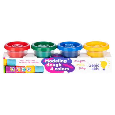 Plastilina Genio Kids, 4 culori 200 gr