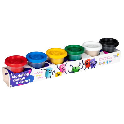 Plastilina Genio Kids, 6 culori, 300 gr Plastilina Genio Kids, 6 culori, 300 gr