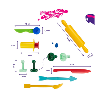 Set Genio Kids 50 de ustensile de bucatarie pentru modelat Set Genio Kids 50 de ustensile de bucatarie pentru modelat