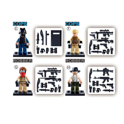 Set de constructie Sluban, Politist cu bereta albastra, cutie carton, 16 piese Set de constructie Sluban, Politist cu bereta albastra, cutie carton, 16 piese