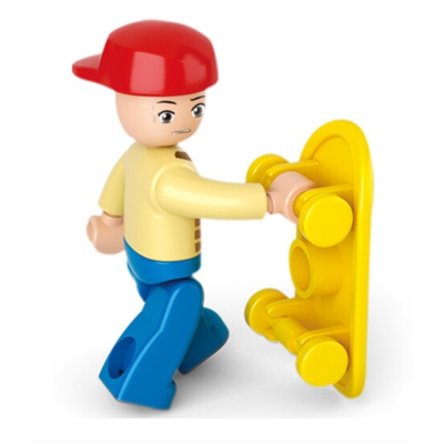 Set de constructie Sluban Baiat cu skateboard