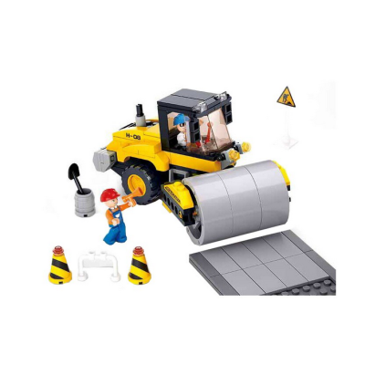 Set de constructie Sluban Town Construction Compactor asfalt Set de constructie Sluban Town Construction Compactor asfalt