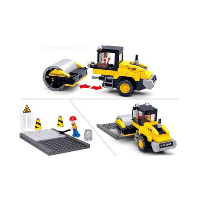 Set de constructie Sluban Town Construction Compactor asfalt Set de constructie Sluban Town Construction Compactor asfalt