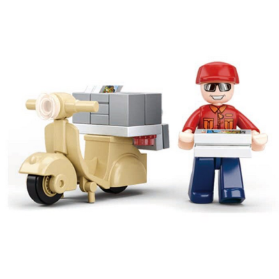 Set de constructie Sluban, Curier, 28 piese Set de constructie Sluban, Curier, 28 piese