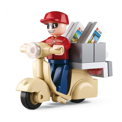 Set de constructie Sluban, Curier, 28 piese Set de constructie Sluban, Curier, 28 piese