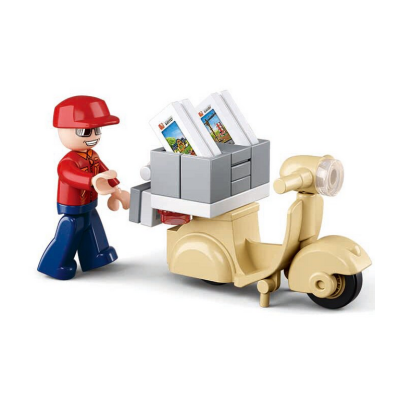 Set de constructie Sluban, Curier, 28 piese Set de constructie Sluban, Curier, 28 piese