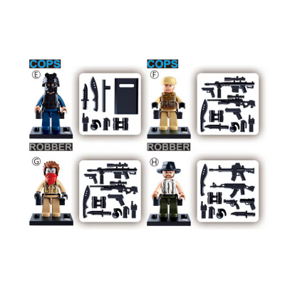 Set de constructie Sluban, Hotii si vardistii, pungi de plastic, 16 piese Set de constructie Sluban, Hotii si vardistii, pungi de plastic, 16 piese