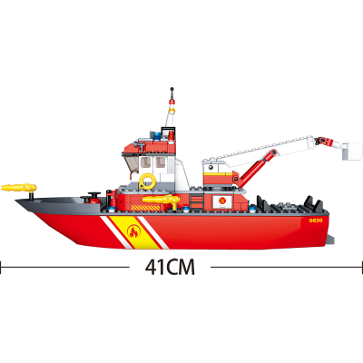 Set de constructie Barca Pompierilor cu tanc petrolier, 429 piese Set de constructie Barca Pompierilor cu tanc petrolier, 429 piese