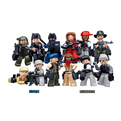 Set de constructie Sluban, Hot cu caciula gri, cutie carton, 16 piese Set de constructie Sluban, Hot cu caciula gri, cutie carton, 16 piese