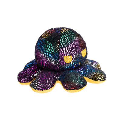Jucarie de plus caracatita, reversibila, 20 cm, galbena Jucarie de plus caracatita, reversibila, 20 cm, galbena