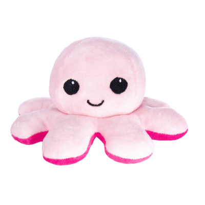 Jucarie de plus caracatita, reversibila, 20 cm, roz Jucarie de plus caracatita, reversibila, 20 cm, roz