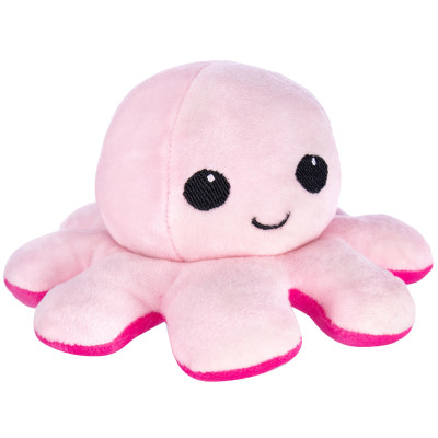 Jucarie de plus caracatita, reversibila, 20 cm, roz Jucarie de plus caracatita, reversibila, 20 cm, roz