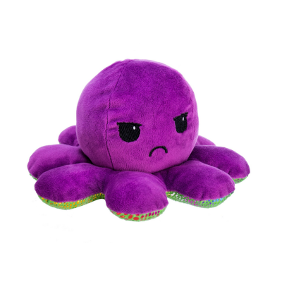 Jucarie de plus caracatita, reversibila, 20 cm, violet Jucarie de plus caracatita, reversibila, 20 cm, violet