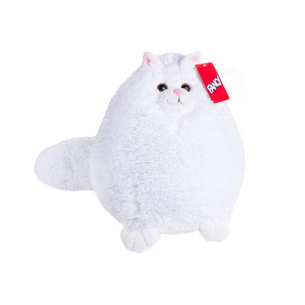 Jucarie de plus moale pisica alba, cat, 28 cm