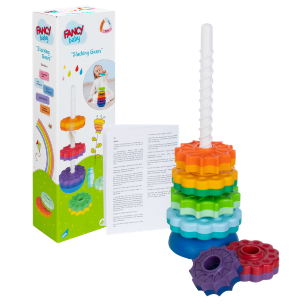 Jucarie bebelusi Fancy Baby Construieste piramida, 41 CM