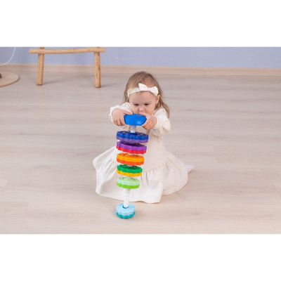 Jucarie bebelusi Fancy Baby Construieste piramida, 41 CM Jucarie bebelusi Fancy Baby Construieste piramida, 41 CM