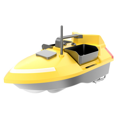 Barca pentru nadit si momit V020 Yellow RC, 3 cuve, 2kg, 500m, 5200mAh, 10km/h, telecomanda 2.4GHz, 40 puncte de pozitionare GPS
