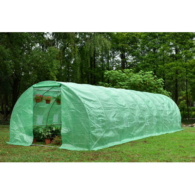 Sera gradina cu cadru metalic 6x3x2m, pentru legume, verde