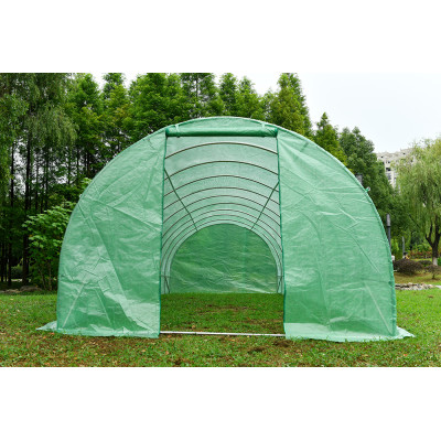 Sera gradina cu cadru metalic 6x3x2m, pentru legume, verde
