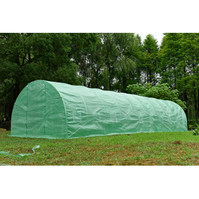 Sera gradina cu cadru metalic 8x3x2m, pentru legume, verde Sera gradina cu cadru metalic 8x3x2m, pentru legume, verde