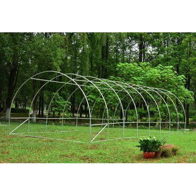 Sera gradina cu cadru metalic 8x3x2m, pentru legume, verde Sera gradina cu cadru metalic 8x3x2m, pentru legume, verde