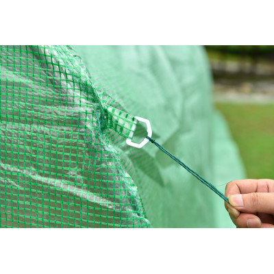 Sera gradina cu cadru metalic 8x3x2m, pentru legume, verde Sera gradina cu cadru metalic 8x3x2m, pentru legume, verde
