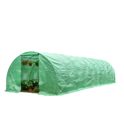 Sera gradina cu cadru metalic 8x3x2m, pentru legume, verde Sera gradina cu cadru metalic 8x3x2m, pentru legume, verde