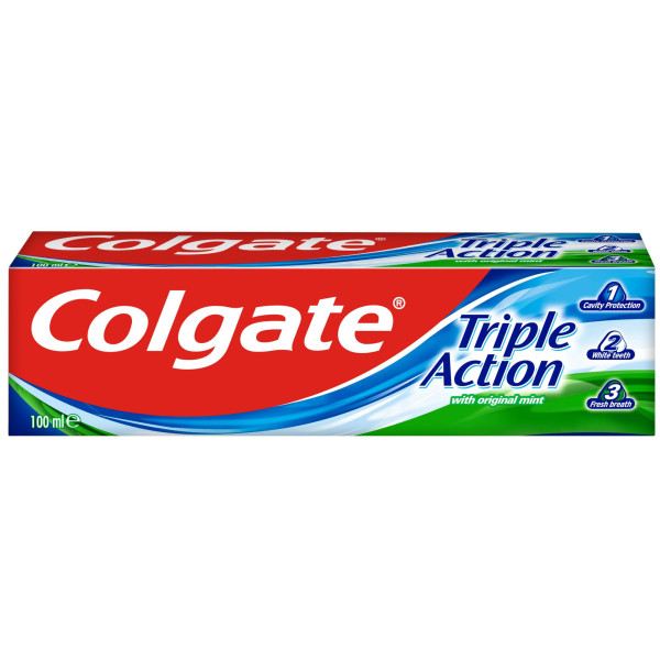 Pasta de dinti Colgate Triple Action, 100 ml