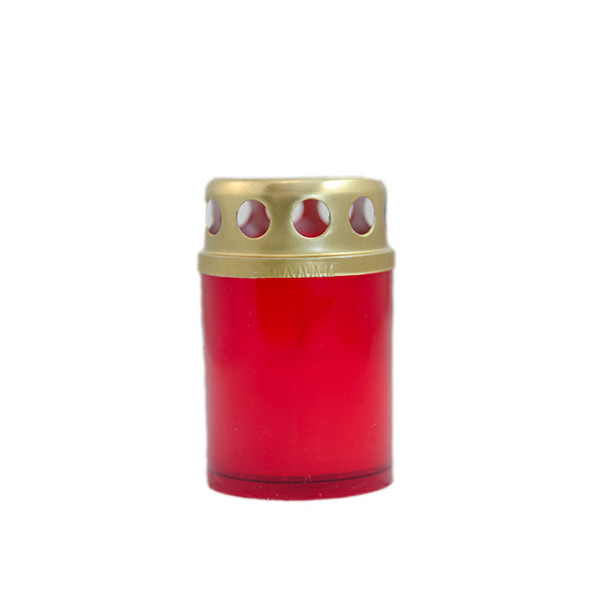 Candela cu capac anti-ploaie M2 Eco rosu 10 ore
