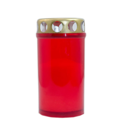 Candela cu capac anti-ploaie M4 Eco rosu 25 ore Candela cu capac anti-ploaie M4 Eco rosu 25 ore