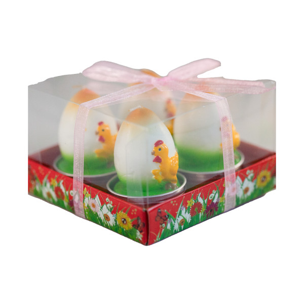 Set 4 lumanari decorative de Paste - ou cu puisor