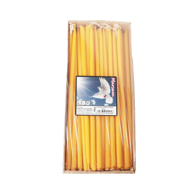 Lumanari medii galbene 250g, varf conic Lumanari medii galbene 250g, varf conic