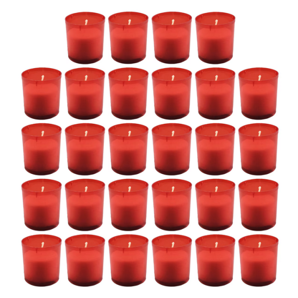 Set 28 candele M1 rosu 18 ore