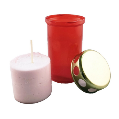 Set 20 candele cu capac anti-ploaie M4 Eco rosu 25 ore Set 20 candele cu capac anti-ploaie M4 Eco rosu 25 ore