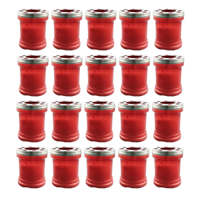 Set 20 candele antivant T30 rosu, timp de ardere 30 ore