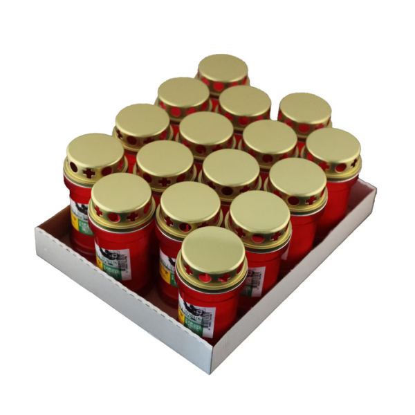 Set 16 candele antiploaie C1 rosu