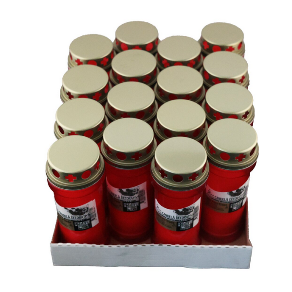 Set 16 candele antiploaie C2 rosu