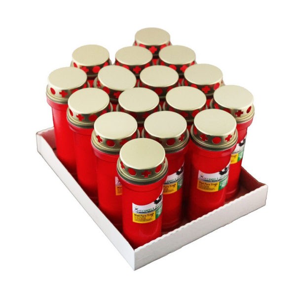 Set 16 candele antiploaie C3 rosu