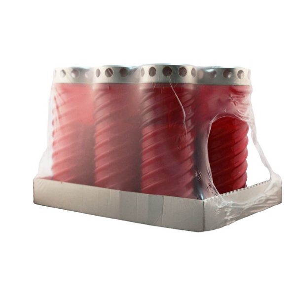 Set 9 candele antiploaie P13 rosu, timp de ardere 100 ore