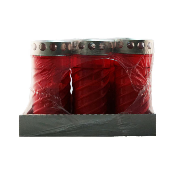 Set 12 candele antiploaie P12 rosu