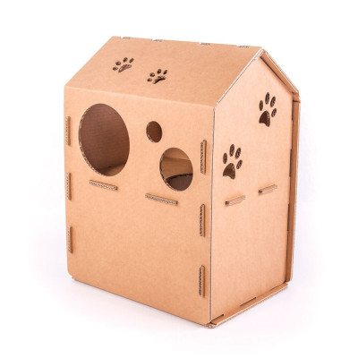 Casuta cu etaj din carton pentru pisici, Gato